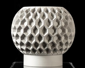 Indoor Planter Pot, Modern Home Decor with Saucer Drip Tray, with Drainage, Perfect Gift, Houseplants, Ecofriendly, 3D printed, Sci-Fi
