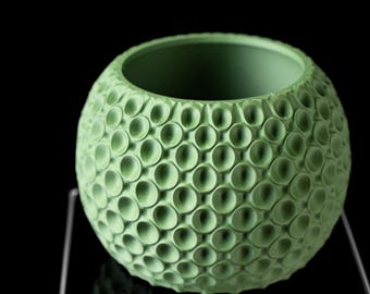 Indoor Planter Pot, Modern Home Decor with Saucer Drip Tray, with Drainage, Perfect Gift, Houseplants, Ecofriendly, 3D printed, Sci-Fi