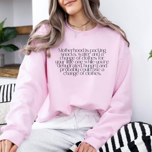 Motherhood Is Sweatshirt, Mom Sweatshirt, Toddler Mom, Mom Humor, Women Sweatshirt, Minimalist Sweatshirt, Gift for Mom, Quote Sweatshirt