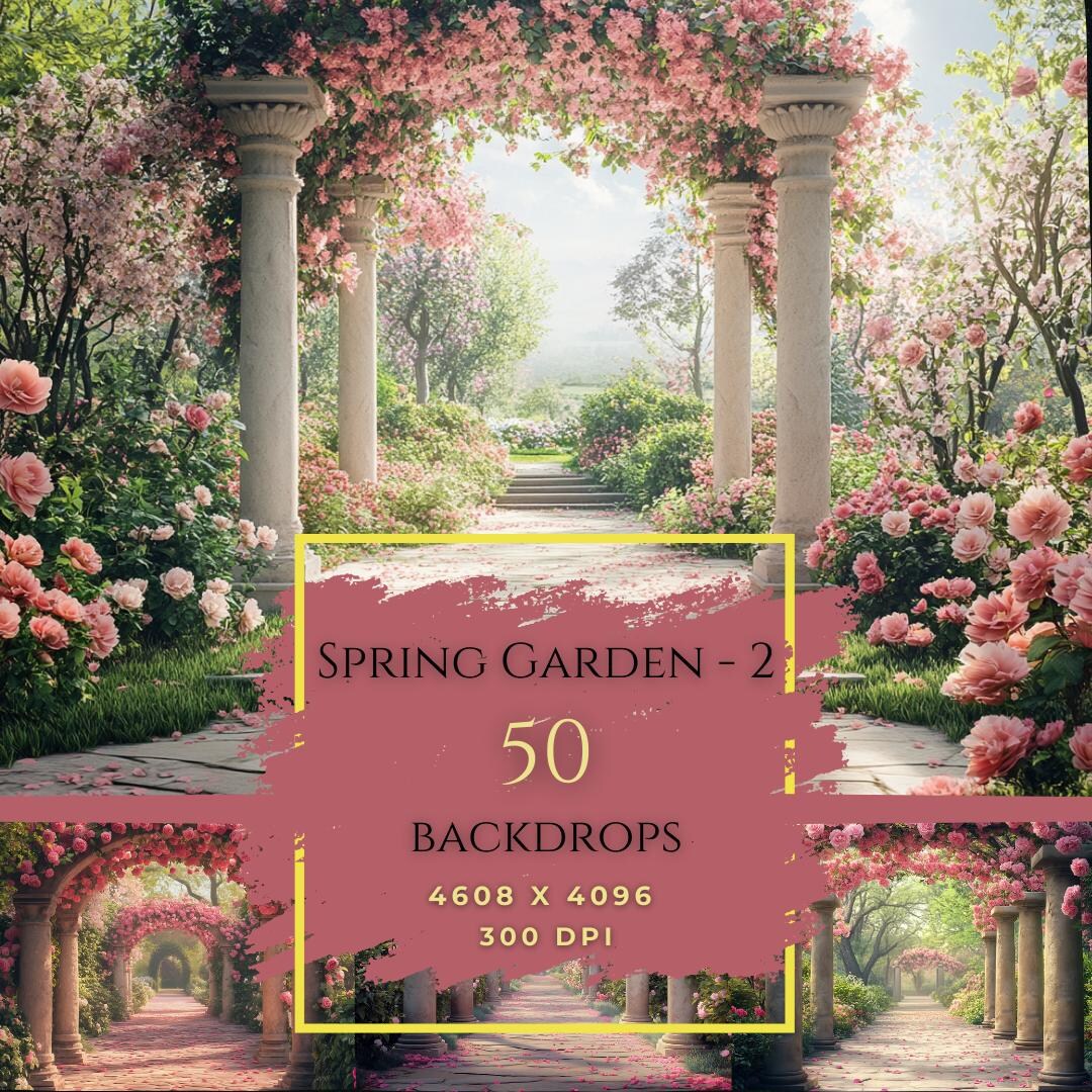 50 Spring Backdrops, Easter Backdrops, Kids Photography Spring Scene ...