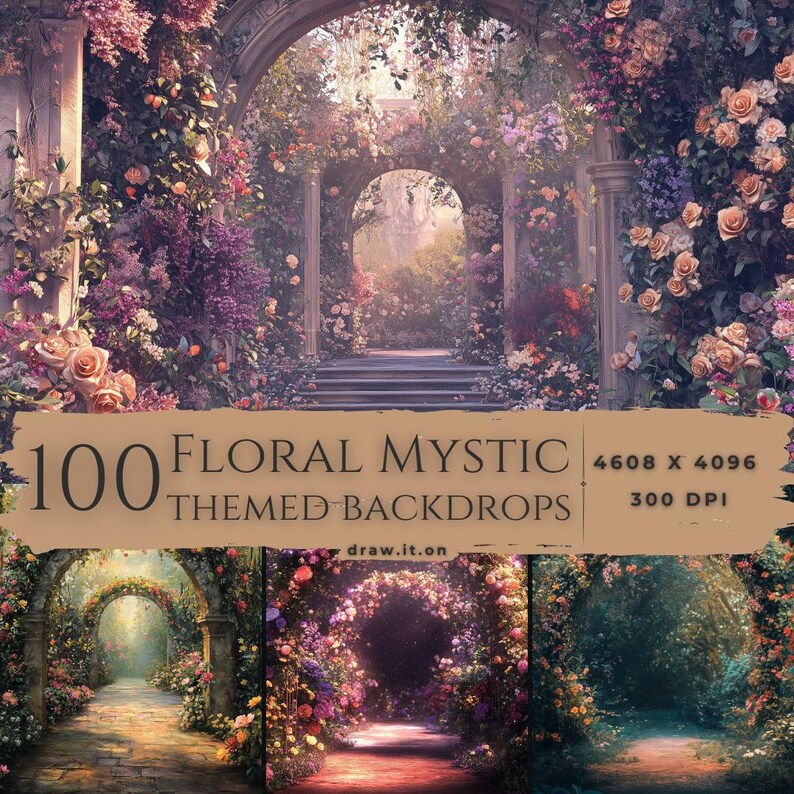 100 Enchanted Forest Digital Overlay, Backdrop Overlays for ...