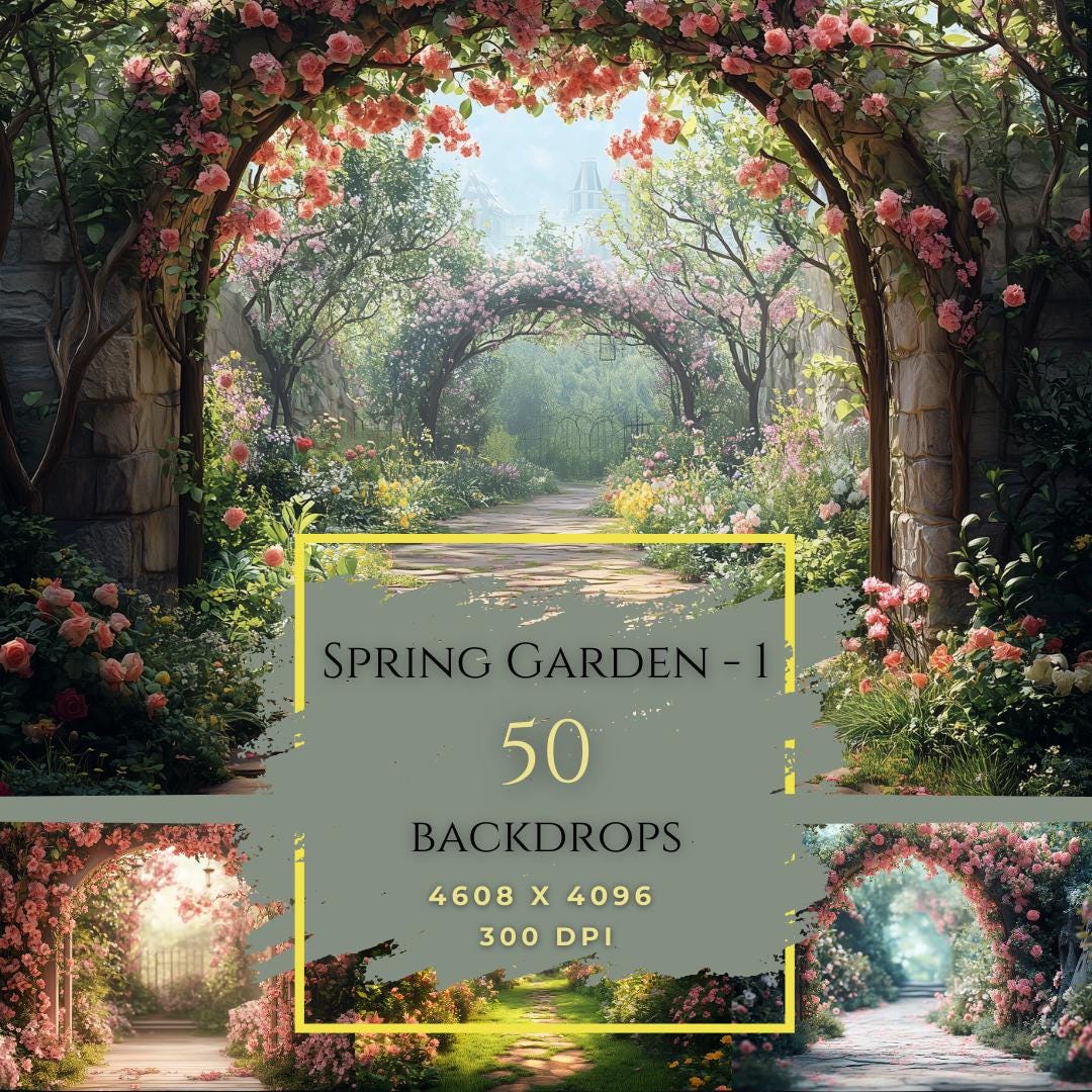 50 Spring Backdrops, Easter Backdrops, Kids Photography Spring Scene ...