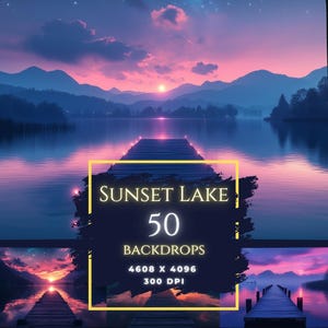 50 Summer Sky Overlays, Romantic Sunset Sky, Dramatic Cloud Overlays, Photoshop Backdrops, Digital Sky Textures for Editing