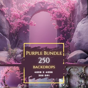 250 Purple Floral Digital Backdrops for Maternity Photography, Mothers Day Backdrops, Digital Fine Art, Backdrop Overlays for Photographers