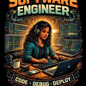 Software Engineer T-shirt, Programmer Shirt, Coding Tee, Developer Git, Tech Lover Shirt, Code Debug Deploy, Computer Science Tee