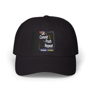 Consigue la gorra de confirmación, empuje y repetición / gorra de desarrollador de programación imagen 19