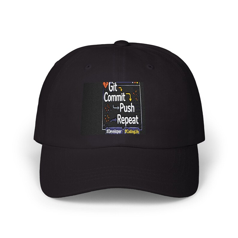 Consigue la gorra de confirmación, empuje y repetición / gorra de desarrollador de programación imagen 19