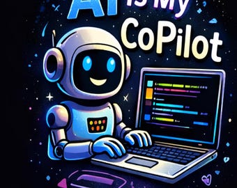 Shirt AI is My CoPilot, grappig T-shirt robotprogrammeur, cadeau software-ingenieur, cadeau coder
