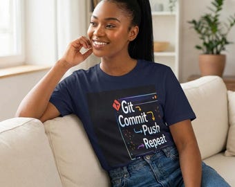 Git Commit Push Repeat T-Shirt | Programmer Devops Coding Tee