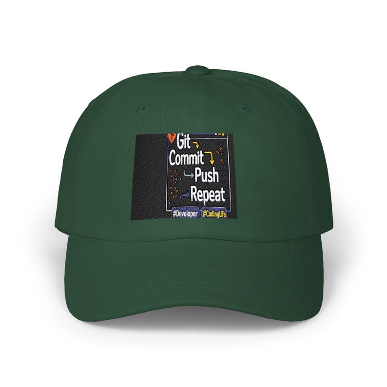 Consigue la gorra de confirmación, empuje y repetición / gorra de desarrollador de programación imagen 10