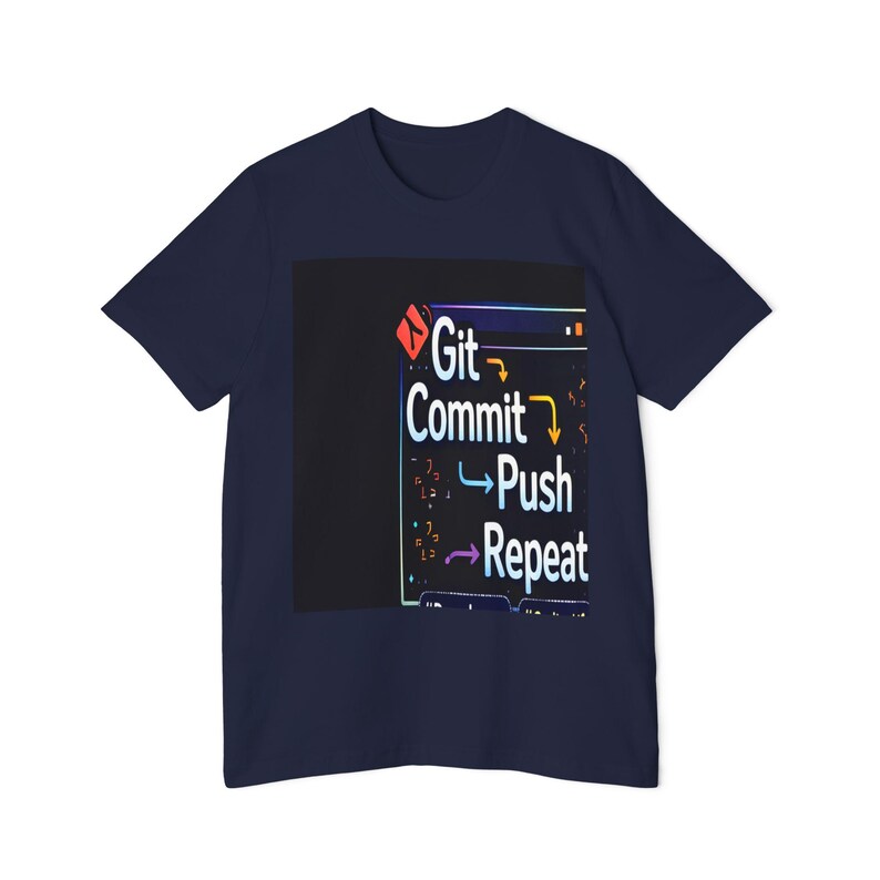 Git Commit Push Repeat T-Shirt | Programmer Devops Coding Tee image 2