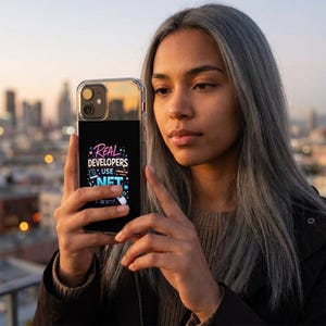 Real Developers Use .NET Clear Case | Programmer Phone Cover