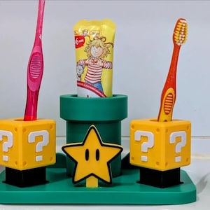 スーパーマリオ レアでレトロ 歯ブラシホルダー 約20cm スーパーマリオ レアでレトロ 歯ブラシホルダー 約20cm