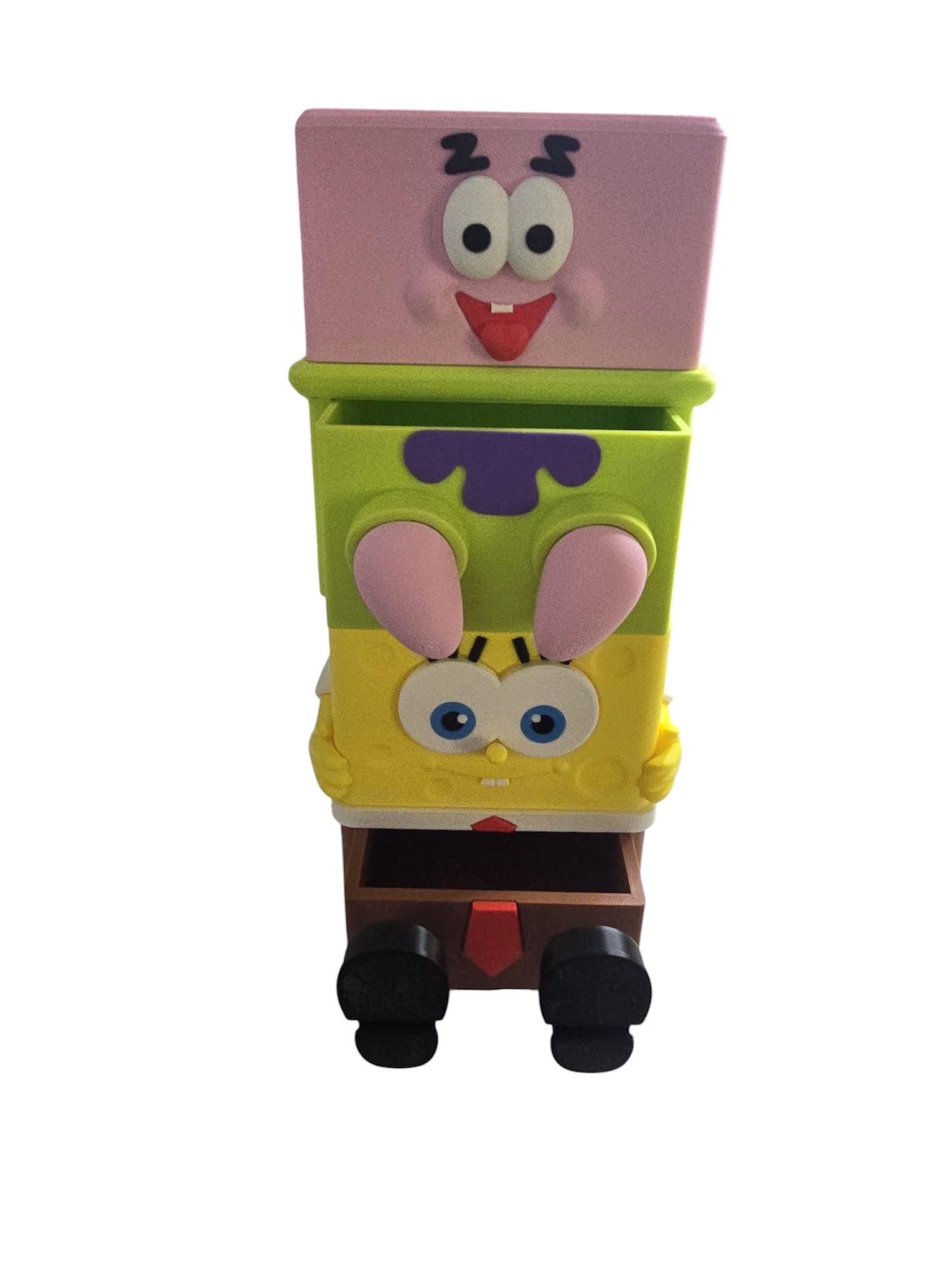 Spongebob Storage Locker Spongebob & Patrick Storage Drawers Set – 2 Pieces, 12 Cm Mini ...