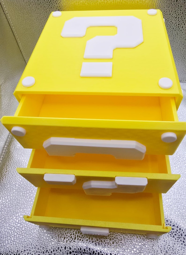 Mario Super Mario Question Mark Block Storage -box Super - Etsy