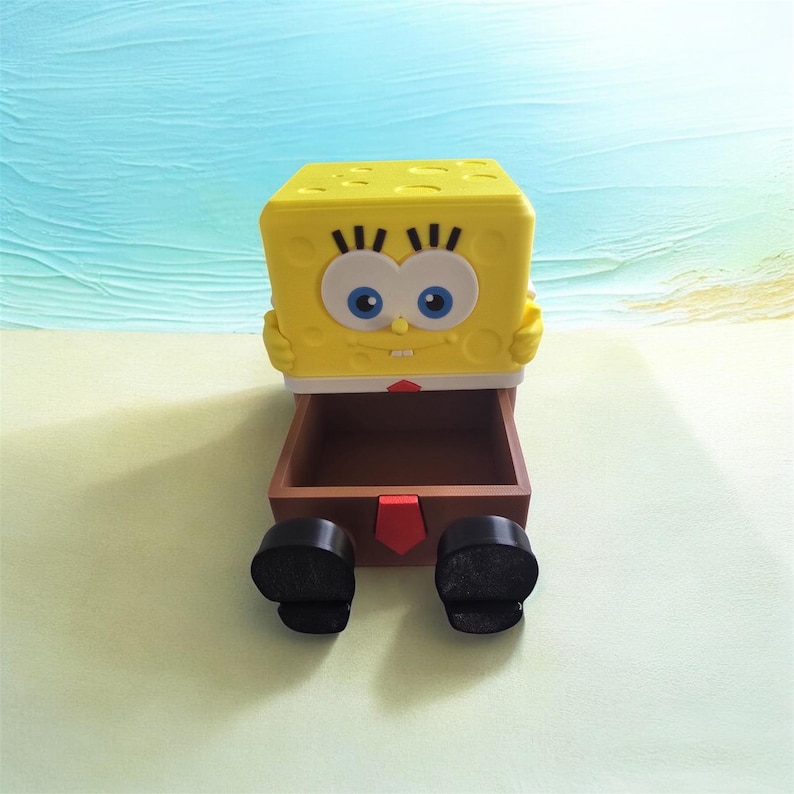 Spongebob Storage Locker Spongebob & Patrick Storage Drawers Set – 2 Pieces, 12 Cm Mini ...