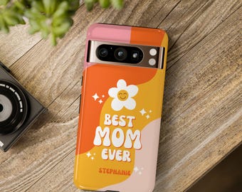 Funda personalizada para Google Pixel con diseño floral "Mamá siempre"
