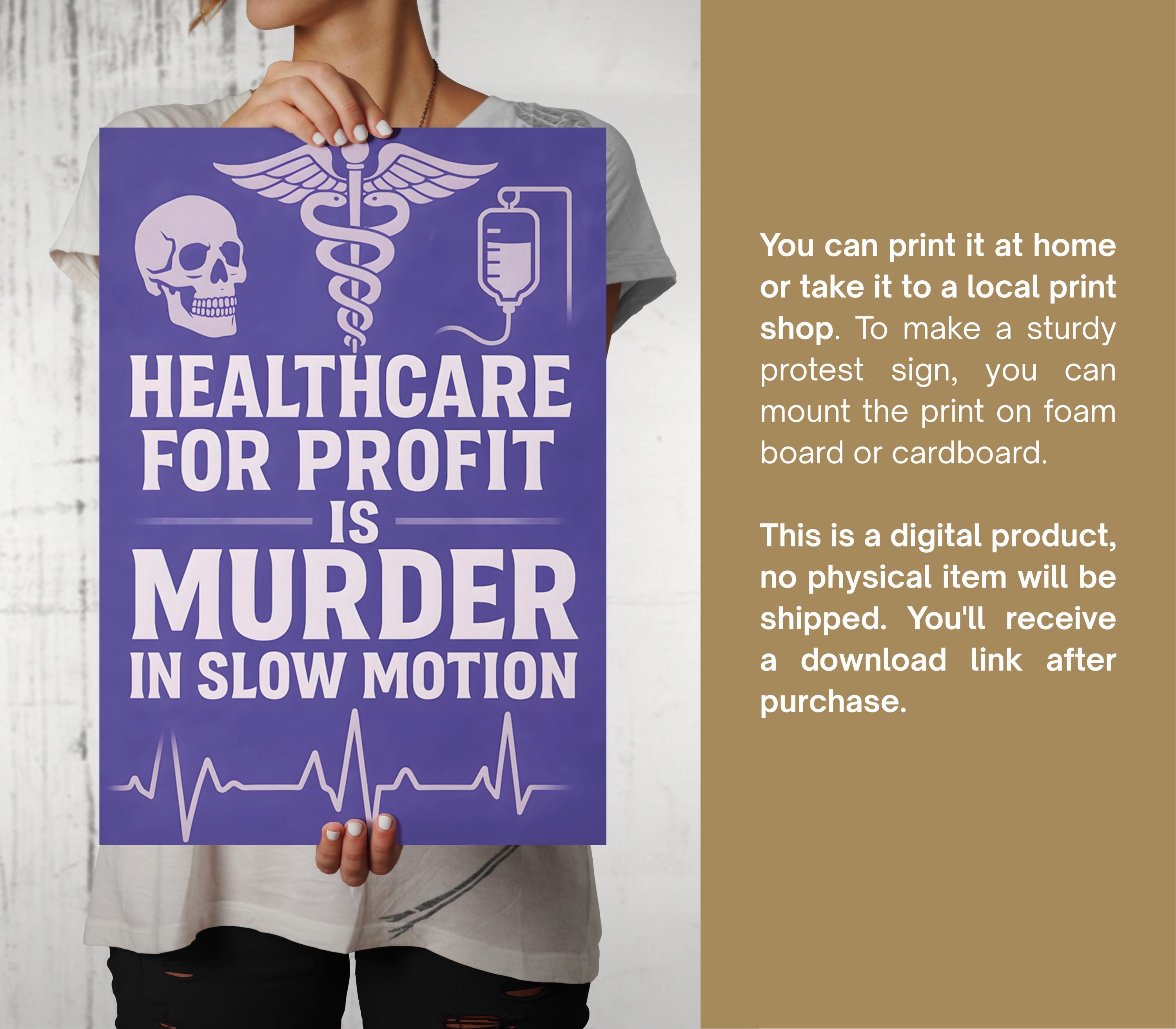 Healthcare is a Right Protest Poster: Printable Activist Sign (digital ...