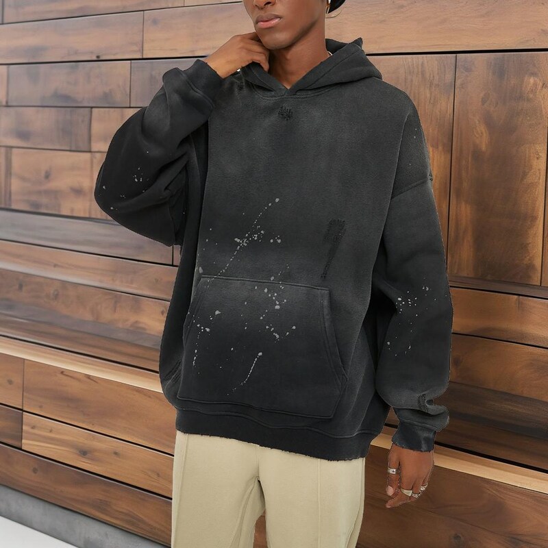 HS Hoodie & Pants Vintage Washed Old Hooded Sweater Hoodie main image 0