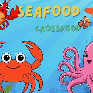 Dive Into Fun Seafood Themed Crossword Puzzle  Printable  Educational