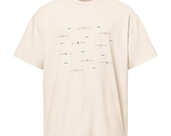 Hand Illustriertes Ruder Box Tee