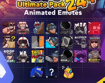 Animated ARC Raiders - Ultimate Pack 24 Emotes  Twitch, Discord, Youtube, Kick (Digital Download)