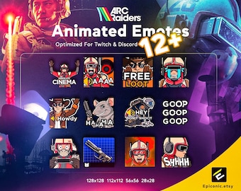 Animated ARC Raiders - Emotes Pack.(12 Emotes + 6 Blueprint Added) Twitch, Discord, Youtube, Kick (Digital Download)