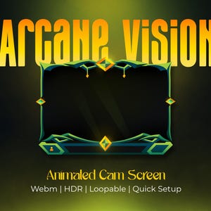 Arcane Vision | Animated Webcam Overlay / Twitch Webcam Frame Animated /Facecam Animated Webcam Overlay