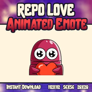 R.E.P.O Love Animated Emotes | R.E.P.O Emotes | Twitch | Discord