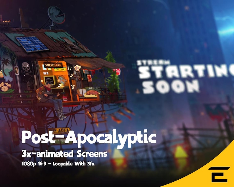 Post-apocalyptic City Background With SFX | Survival Stream Overlay ...