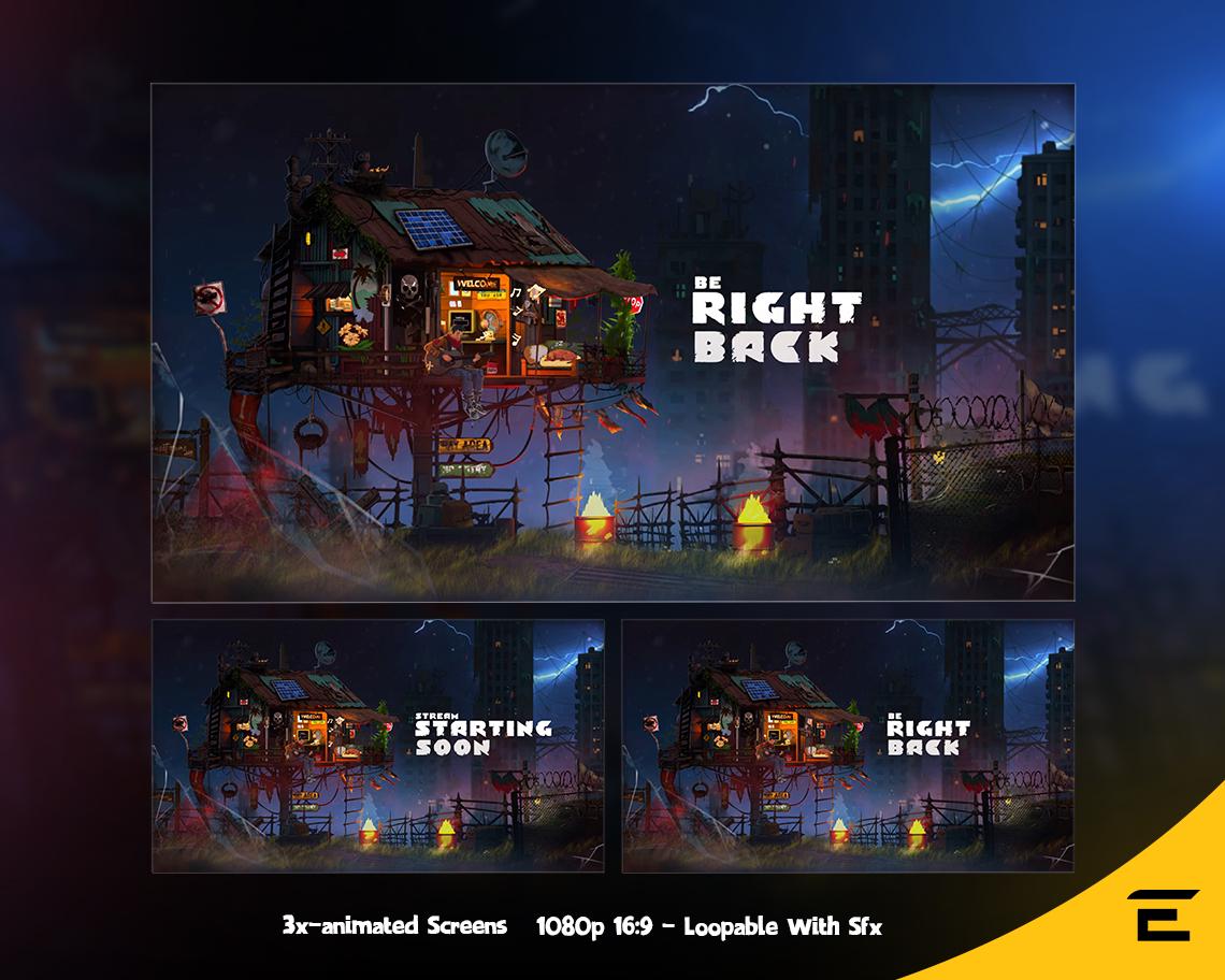 Post-apocalyptic City Background With SFX | Survival Stream Overlay ...