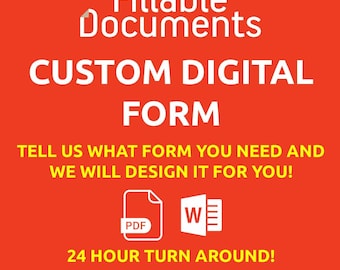 Custom Digital Form Template: Personalized Business Forms (Word & PDF)