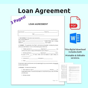 Leningsovereenkomst. Promise leningsovereenkomst, leningscontract.