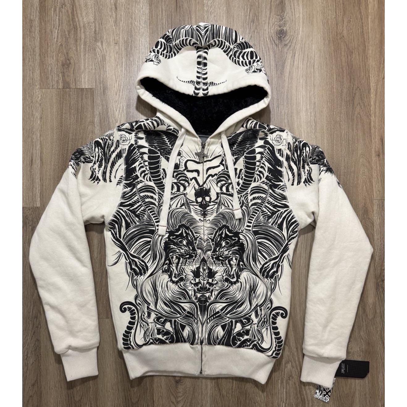 Y2K Fox Racing Sasquatch Full Zip Faux Fur Hoodie Size S - Etsy UK