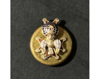 Pin de solapa con rosca vintage de los Caballeros de Colón en tono dorado