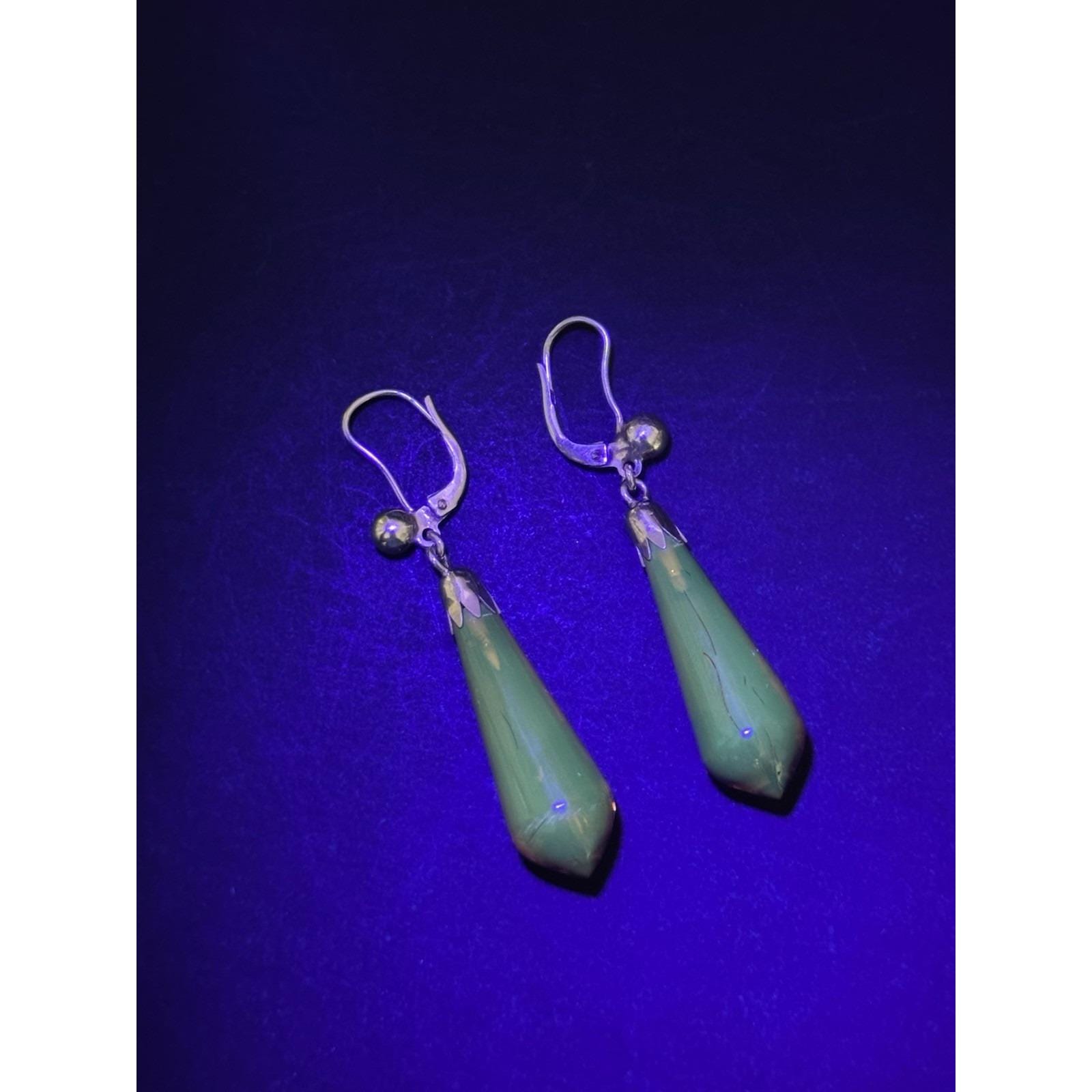 Boucles D'oreilles Vintage Argent 835 – Véritables Ambre – Clous – Allemagne