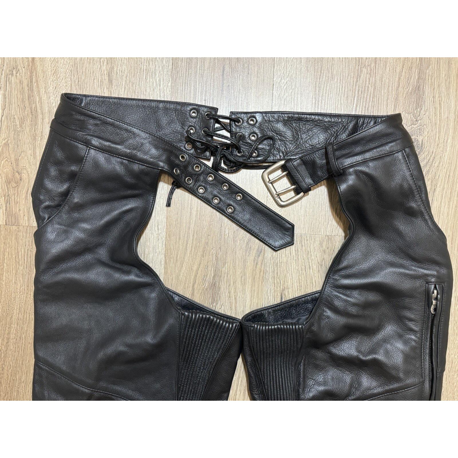 Harley-davidson DELUXE Lined Leather Chaps 98091-06VS Size Large