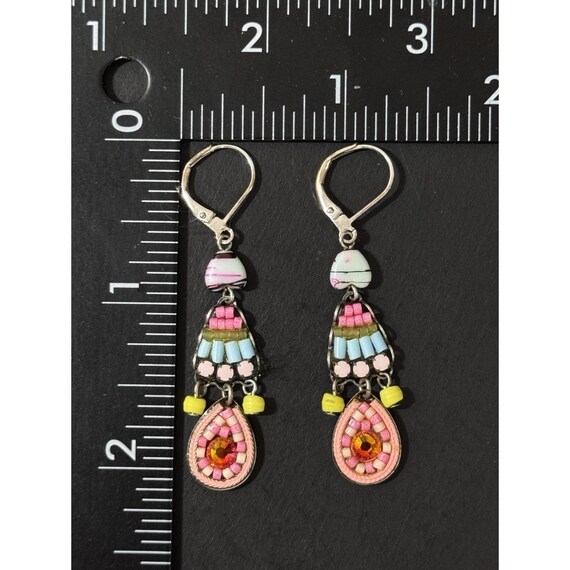Ayala Bar Handcrafted Beaded Dangle Earrings View 2