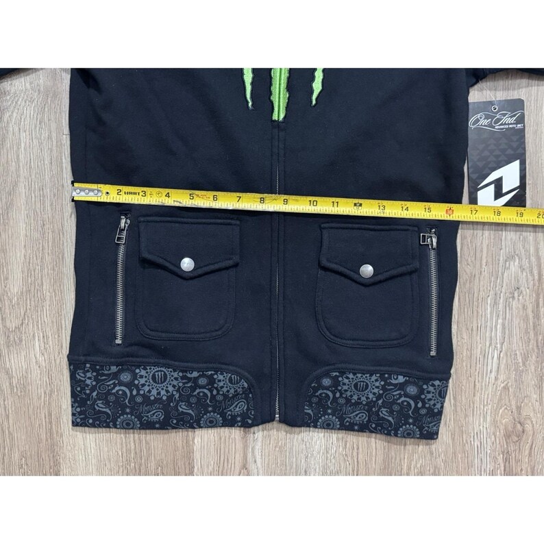 Y2K One Industries Monster Energy Drink Zip Up Women Hoodie Size M image 3