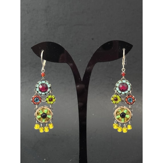 Ayala Bar Handcrafted Beaded Dangle Earrings