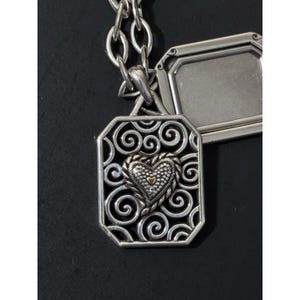 Brighton Silver Tone Picture Frame Pendant Necklace image 3