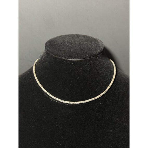 925 Sterling Silver Bali Byzantine Chain Necklace