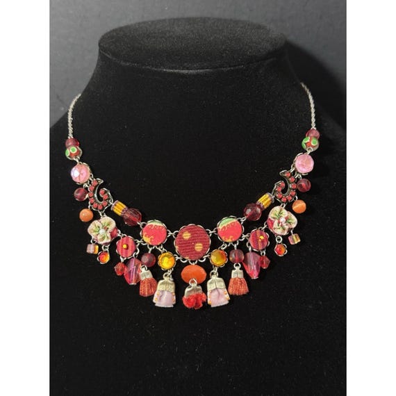 Ayala Bar Handcrafted Beaded And Textile Necklace
