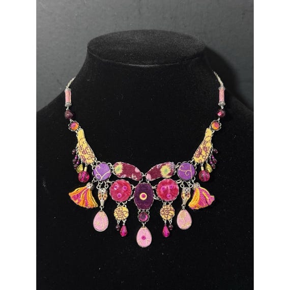 Ayala Bar Handcrafted Beaded And Textile Necklace