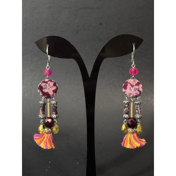 Ayala Bar Handcrafted Beaded Dangle Earrings