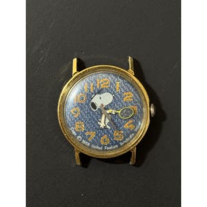 1958 Syndicate Snoopy Tennis mechanisch polshorloge VOOR ONDERDELEN! afbeelding 2