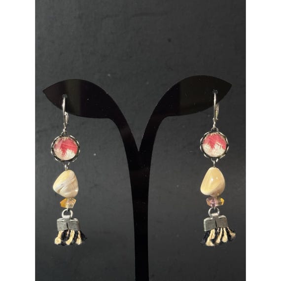 Ayala Bar Handcrafted Beaded Dangle Earrings