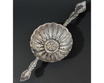 Vintage Sterling Silver Flower Tea Strainer