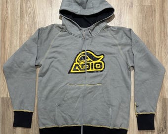 Vintage 90s Russell Athletic Heather Grey Full Zip Hoodie