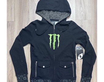 Felpa con cappuccio e zip da donna Y2K One Industries Monster Energy Drink, taglia M